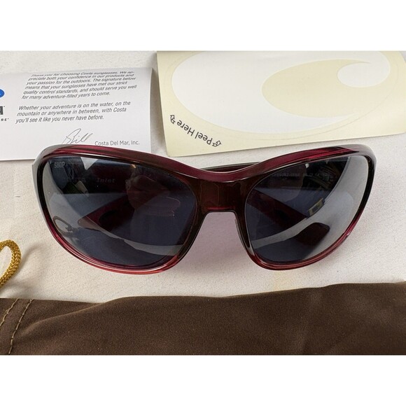 Costa Del Mar Inlet 580P Polarized Sunglasses Pomegranate Fade w/ Case main image 12